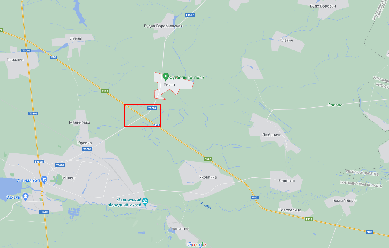 ДТП сталася біля села Різня.