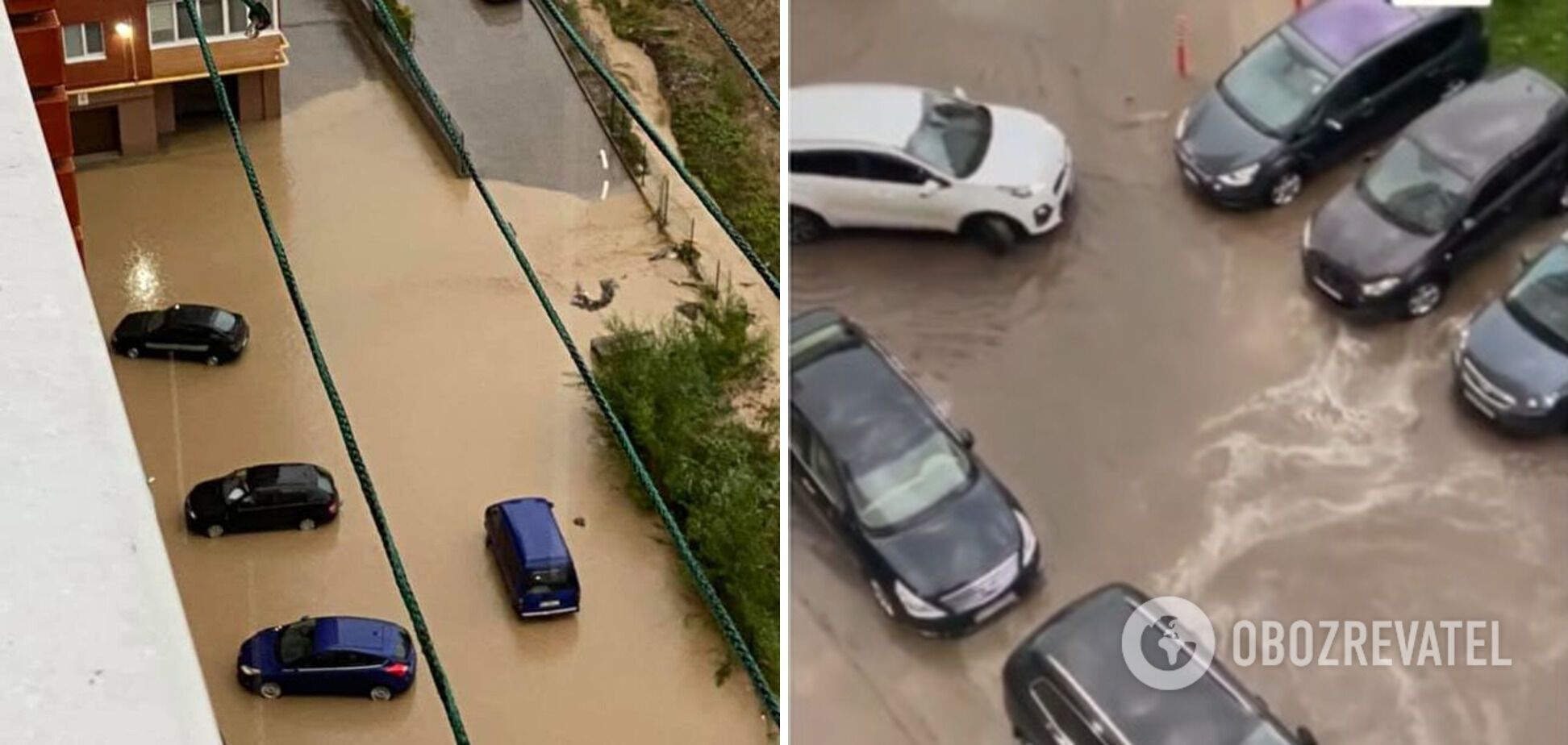 Злива затопила парковки