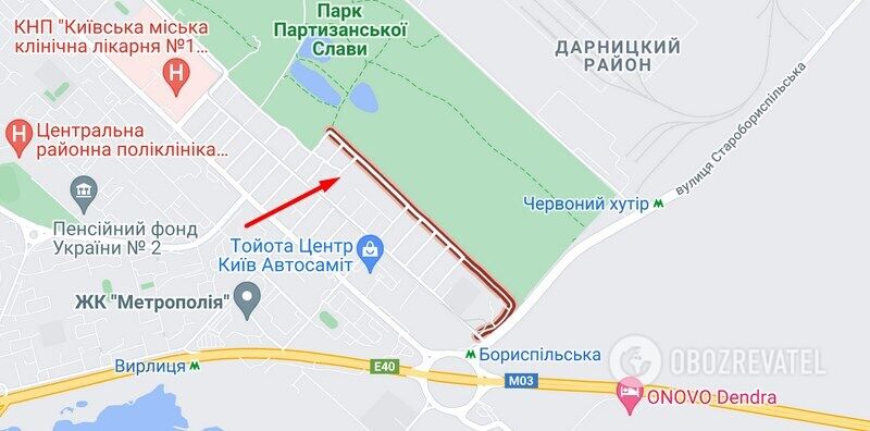 Напад стався біля парку Партизанської слави у Києві